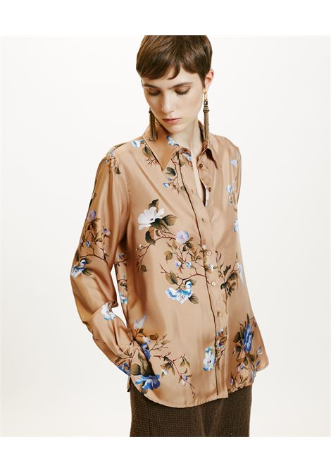 Silk twill shirt with iconic print MOMONI |  | MOSH0016486