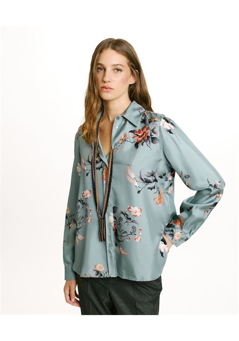 Silk twill shirt with iconic print MOMONI |  | MOSH0018043