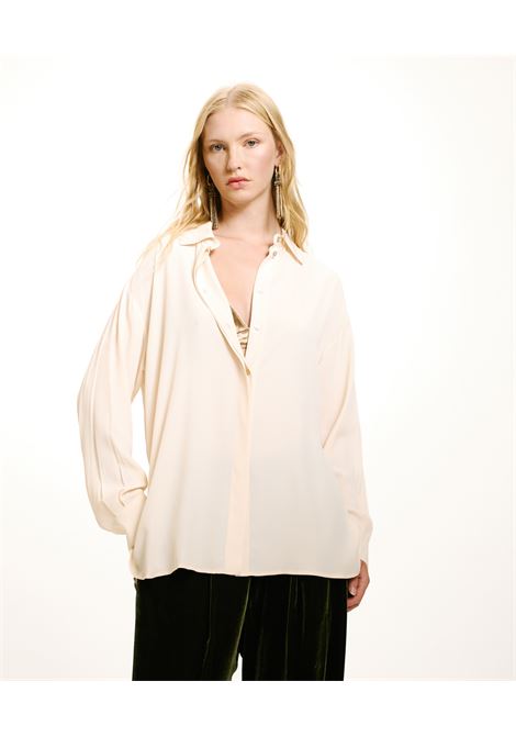 Silk blend crepe shirt with hidden placket MOMONI |  | MOSH0020040