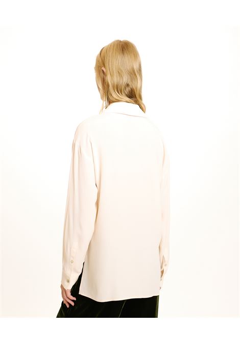 Silk blend crepe shirt with hidden placket MOMONI |  | MOSH0020040