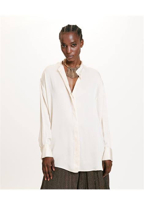 Washed silk shirt with mandarin collar MOMONI |  | MOSH0050040