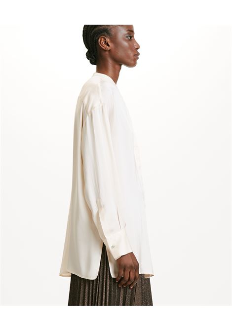 Washed silk shirt with mandarin collar MOMONI |  | MOSH0050040