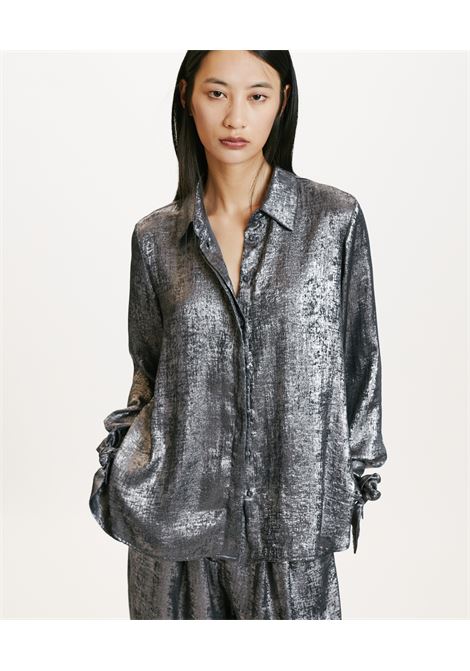 Elegant laminated shirt with oversized bow detail MOMONI |  | MOSH0080003