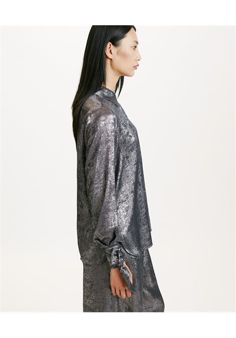 Elegant laminated shirt with oversized bow detail MOMONI |  | MOSH0080003