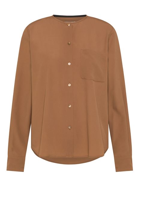 Silk-blend crêpe blouse with visible buttons MOMONI |  | MOSH0240645