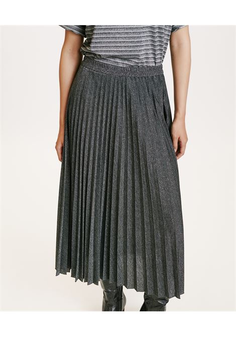 Gonna emi in jersey lurex-grigio scuro MOMONI | Gonne | MOSK0090903