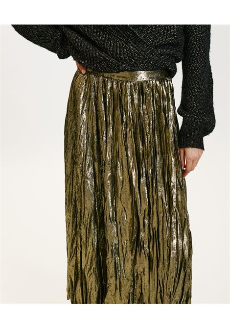 Fluid laminate plisse evaline skirt -dark gold MOMONI |  | MOSK0120285