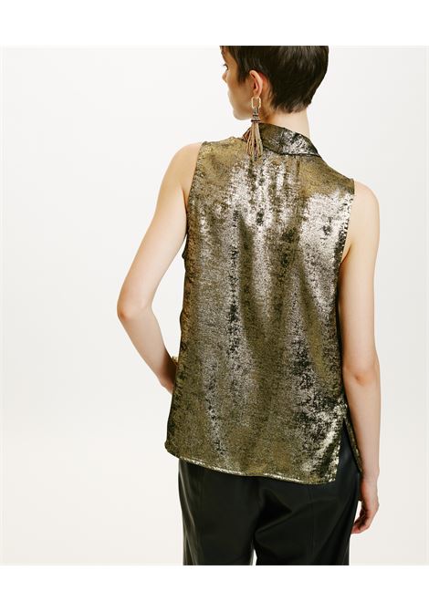 Fluid laminate kiri top -dark gold MOMONI |  | MOTO0130285