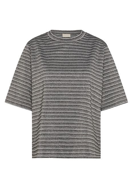 Tshirt iora in jersey lurex -grigio multicolore MOMONI | T-shirt | MOTS0019005