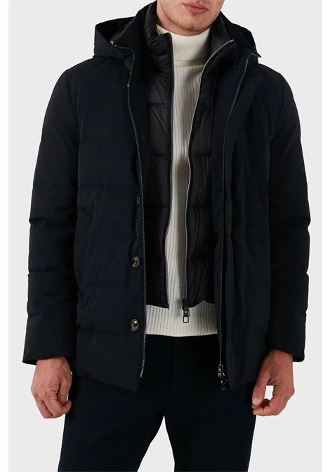 Montecore Jacket - Down Jacket with Buttons and Hood - Dark Blue Color MONTECORE |  | F07MUCX581-18589