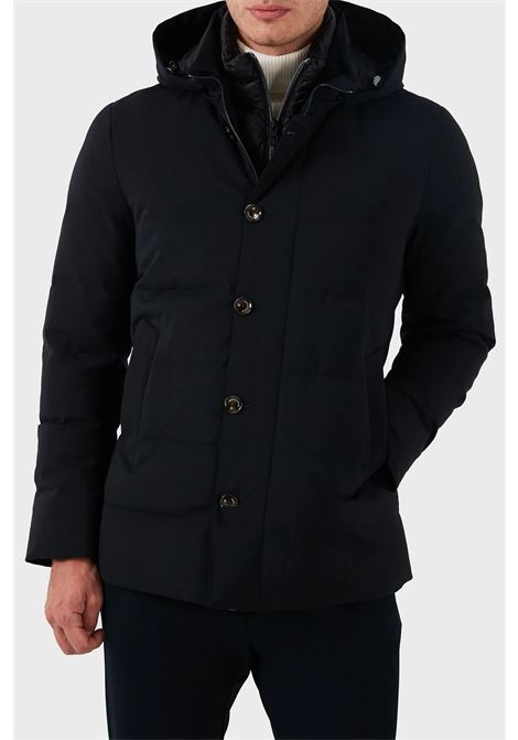 Montecore Jacket - Down Jacket with Buttons and Hood - Dark Blue Color MONTECORE |  | F07MUCX581-18589