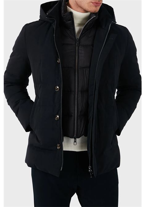 Montecore Jacket - Down Jacket with Buttons and Hood - Dark Blue Color MONTECORE |  | F07MUCX581-18589