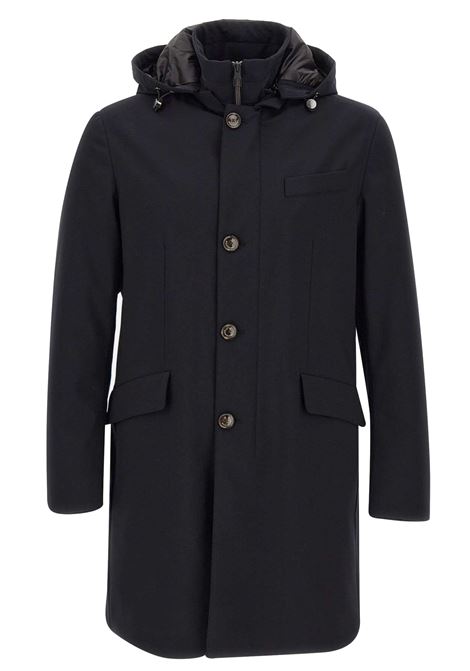 Dark Blue Feather Parka Coat - Montecore MONTECORE |  | F07MUCX740-18589