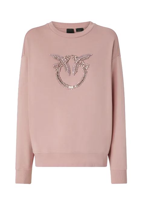 Love Birds crewneck sweatshirt with jewel embroidery PINKO |  | 100534-A24FQ08