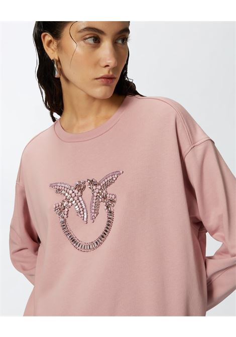 Love Birds crewneck sweatshirt with jewel embroidery PINKO |  | 100534-A24FQ08