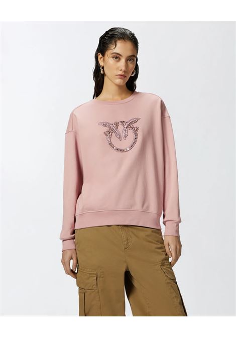 Love Birds crewneck sweatshirt with jewel embroidery PINKO |  | 100534-A24FQ08