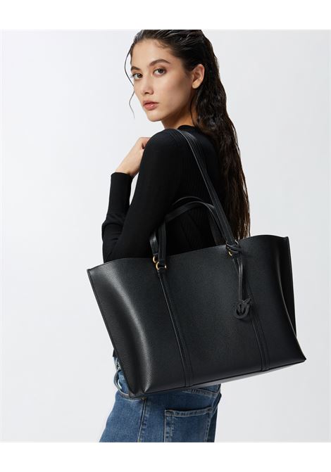 Large tumbled leather shopper bag PINKO |  | 102832-A1LFZ99Q