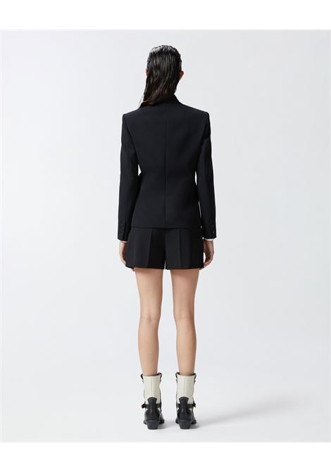 Blazer nero monopetto in twill di lana PINKO | Giacche | 103694-A1XXZ99