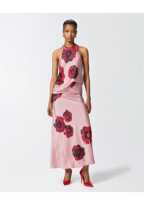 Sleeveless Satin Top with Flower Print PINKO |  | 103874-A23PNR1