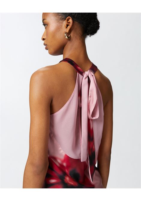 Sleeveless Satin Top with Flower Print PINKO |  | 103874-A23PNR1