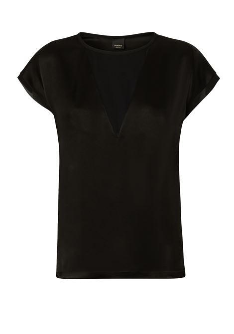 Blusa t-shirt satin e georgette PINKO | Bluse | 103951-A206Z99