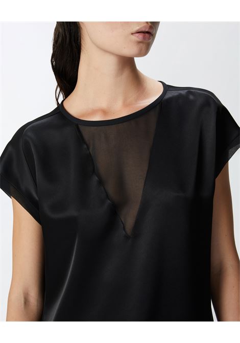 Blusa t-shirt satin e georgette PINKO | Bluse | 103951-A206Z99