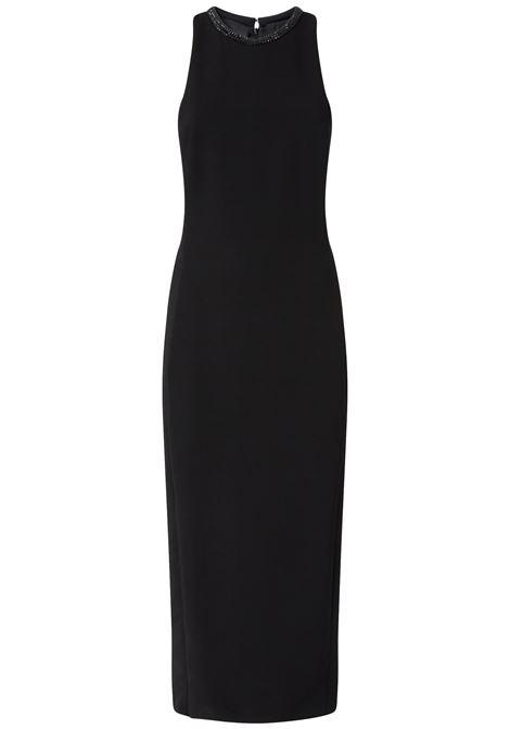 Black sheath dress with rhinestone neckline PINKO |  | 104093-A23VZ99