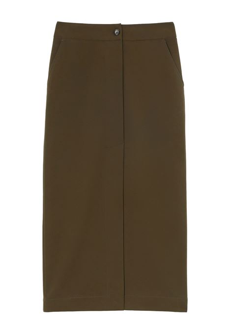 Utility Long Skirt in Stretch Technical Viscose with Front Slit PINKO |  | 104190-A18E/X93X93