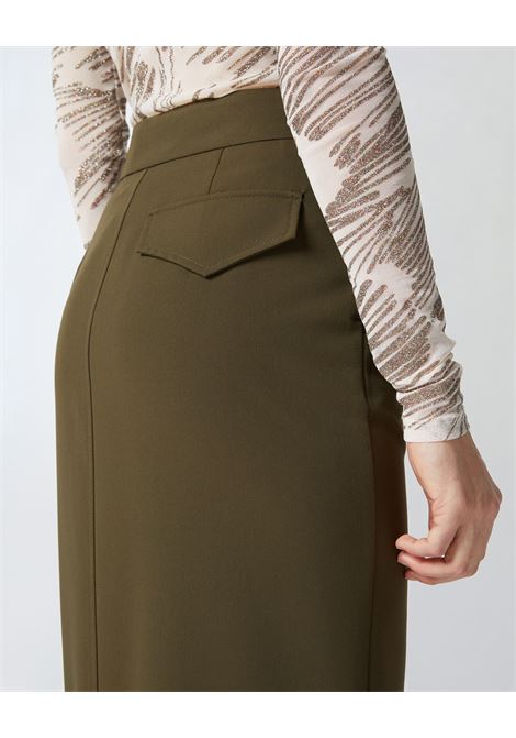 Utility Long Skirt in Stretch Technical Viscose with Front Slit PINKO |  | 104190-A18E/X93X93