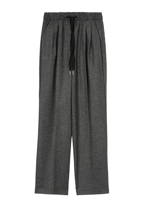 Wide pull-on pants in salt-and-pepper effect flannel PINKO |  | 104210-A249ZI2