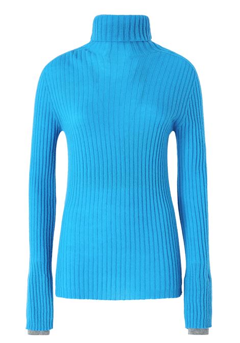 PINKO - Ribbed cashmere blend turtleneck sweater lurex cuffs PINKO |  | 104344-A278EI5