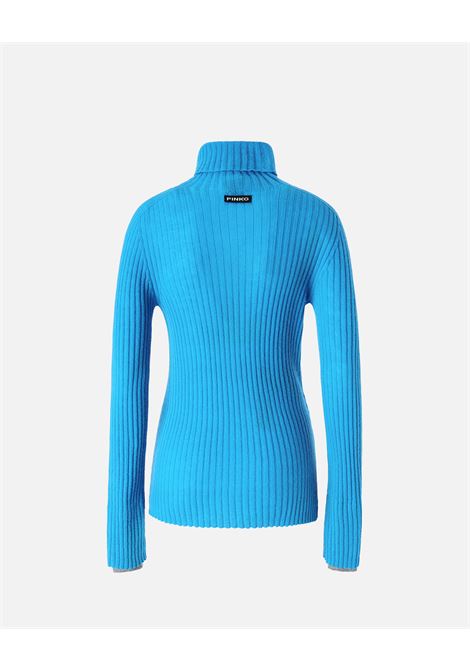 PINKO - Ribbed cashmere blend turtleneck sweater lurex cuffs PINKO |  | 104344-A278EI5