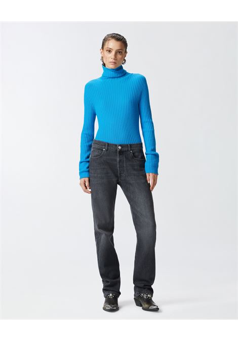 PINKO - Ribbed cashmere blend turtleneck sweater lurex cuffs PINKO |  | 104344-A278EI5