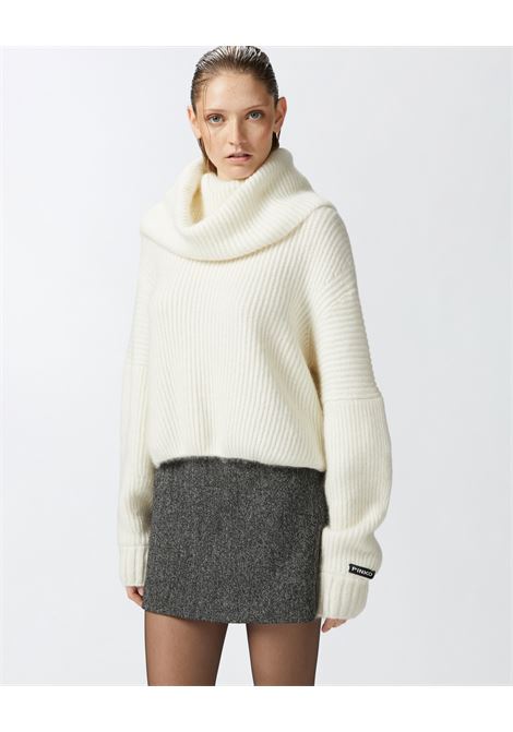 Ribbed pullover with wide turned-up collar PINKO |  | 104493-A282Z13