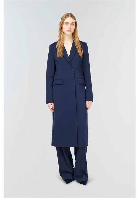 Single-breasted coat in Milano Stitch with Long Sleeves and Flap Pockets SEMICOUTURE |  | S4WL03K61-1