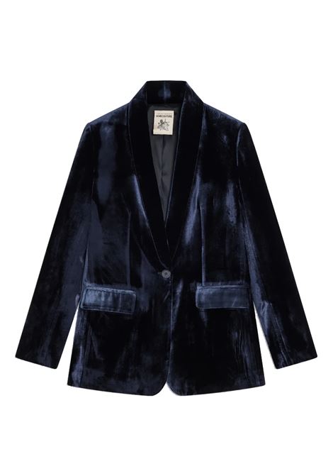 Velvet Jacket with Shawl Collar and Long Sleeves SEMICOUTURE |  | S4WR03K61-1