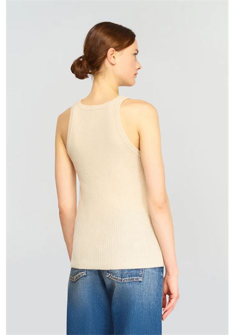 Ribbed Tank Top in Cashmere Blend SEMICOUTURE |  | Y4WD08A29-0