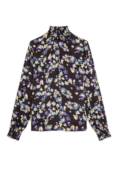 Lamini Flowy blouse with neon floral print SUNCOO |  | H24C0733349