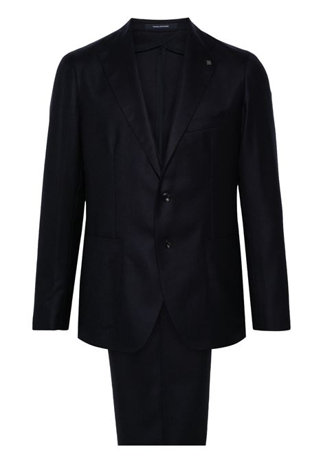 Navy Blue Virgin Wool Single-breasted Suit with Pin TAGLIATORE |  | 2SMC22K01080005PER011B5044