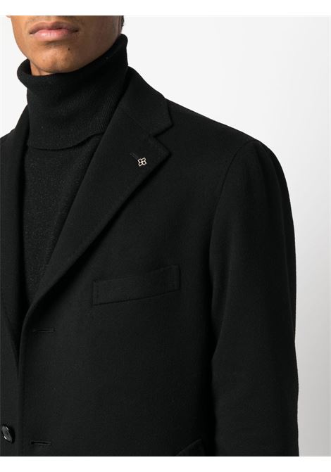 Black Virgin Wool and Cashmere Tagliatore Coat with Revers and Welt Pockets TAGLIATORE |  | CFBM13X350001PER013B5054