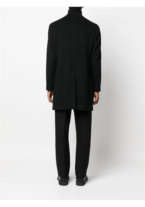 Black Virgin Wool and Cashmere Tagliatore Coat with Revers and Welt Pockets TAGLIATORE |  | CFBM13X350001PER013B5054