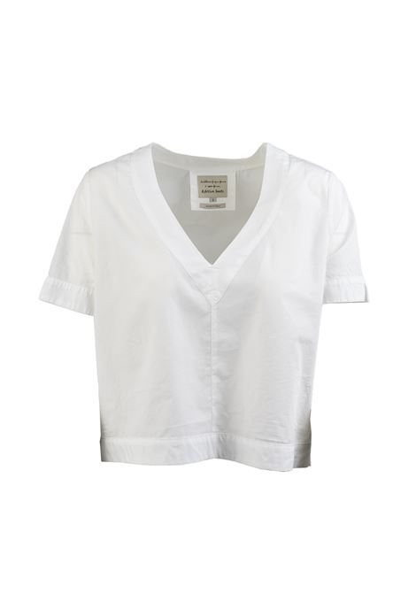 Alessia Santi White Blouse with V-Neck and Half Sleeves ALESSIA SANTI |  | 45040S2127