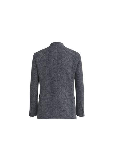 Slim fit jacket in virgin wool and patterned linen BOSS |  | 50514594404