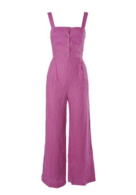 Tuta con scollo dritto e chiusura a nodo DES PETITS HAUTS - Colore Sunset Rosa Des Petits Hauts | Tute & Jumpsuit | 053310018