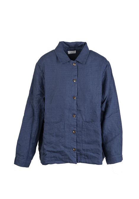 Long Sleeve Shirt in 100% Linen, Indigo Color - Des Petits Hauts Des Petits Hauts |  | 053403032