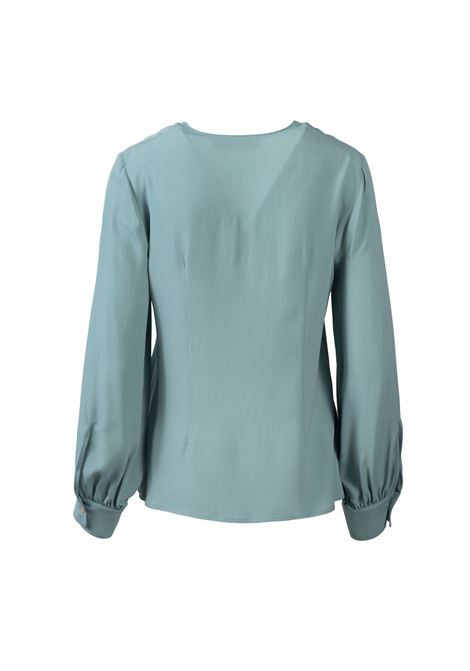 Long-sleeved blouse made of acetate and silk, opal color, with elegant V-neckline JUCCA |  | 3952006/071212