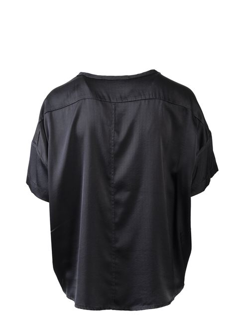 Black color T-Shirt made of silk and elastane, short sleeves, crew neck, for elegant and comfortable style JUCCA |  | 3952011/L/03003