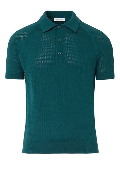 Extra Fine Cotton Crepe Knitwear - Malachite Green PAOLO PECORA |  | A041 F3005300