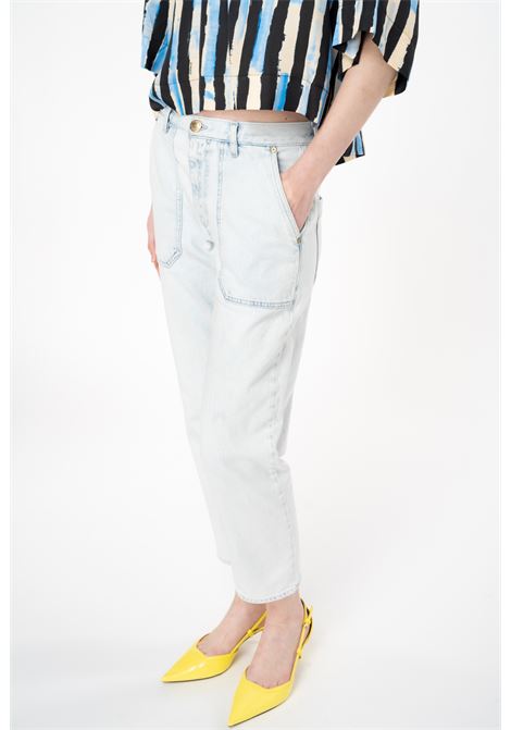 Jeans chinos in denim snow wash con vita regular e maxi tasche di PINKO PINKO | Jeans | 102761-A1JHPJQ