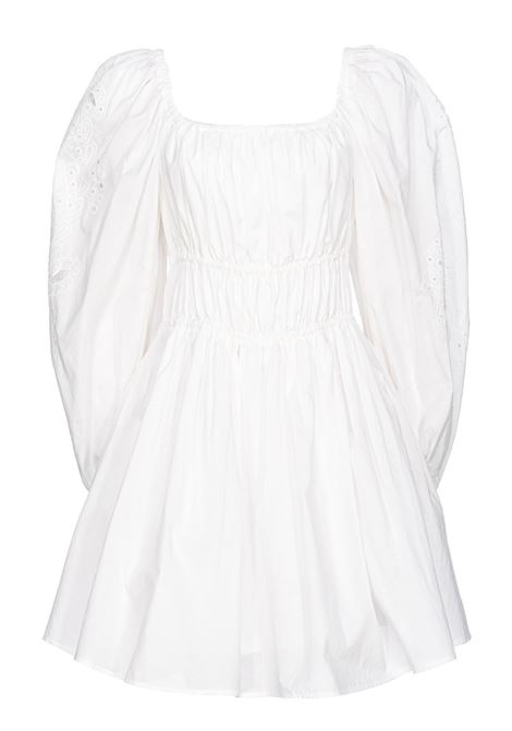 Short dress in cotton muslin with rodeo-inspired sangallo embroidery by PINKO PINKO |  | 103733-A1XPZ05